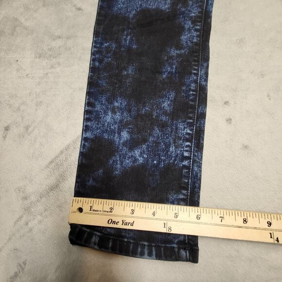 NYDJ Legging Jeans Womens 6 Blue Black Blue Acid Wash Stretch Skinny Made in USA - Picture 6 of 11